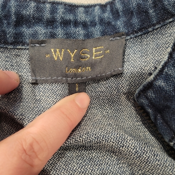 Wyse London Size 1 Us Size S Demin Cotton Zip Front Jumpsuit - Picture 4 of 5